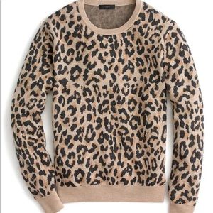 Like new J. Crew Leopard Print Sweater, Size M